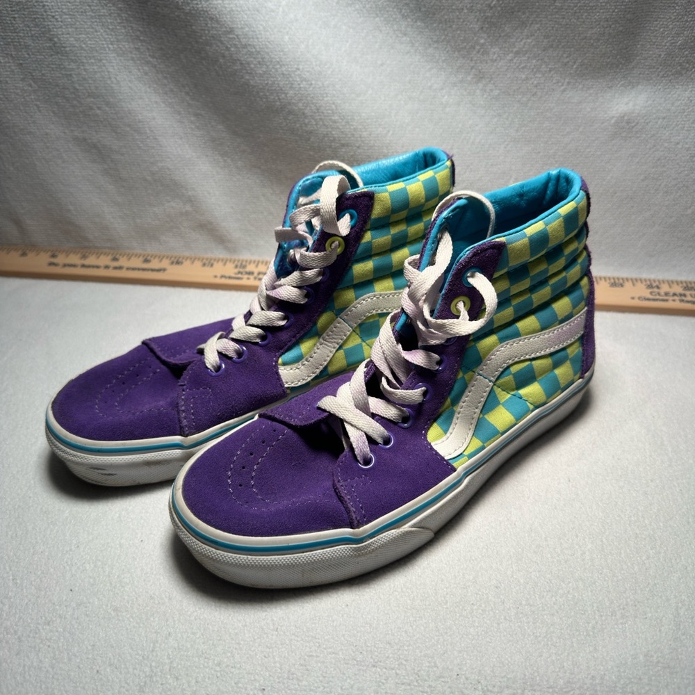 Vans Turquoise and Lavender Skate Shoes